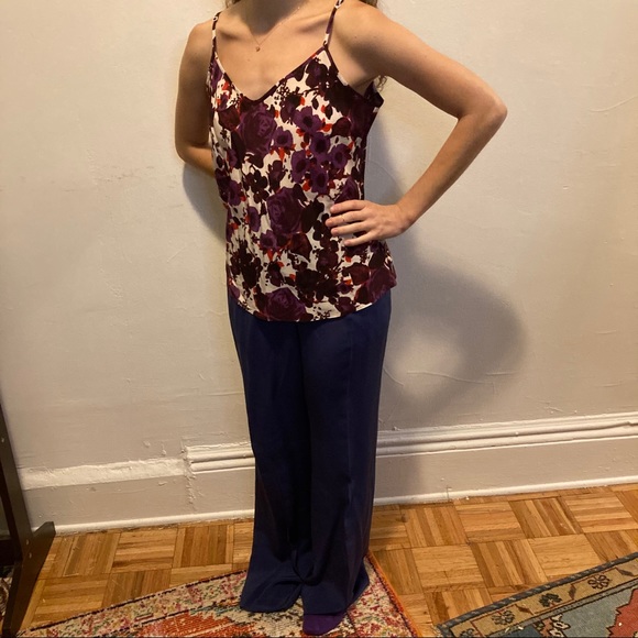 Escada Navy Blue Trouser Pants 42 - Picture 1 of 6